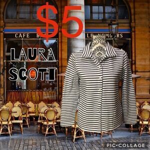 $5 add on item, snap button-up striped cardigan sweater